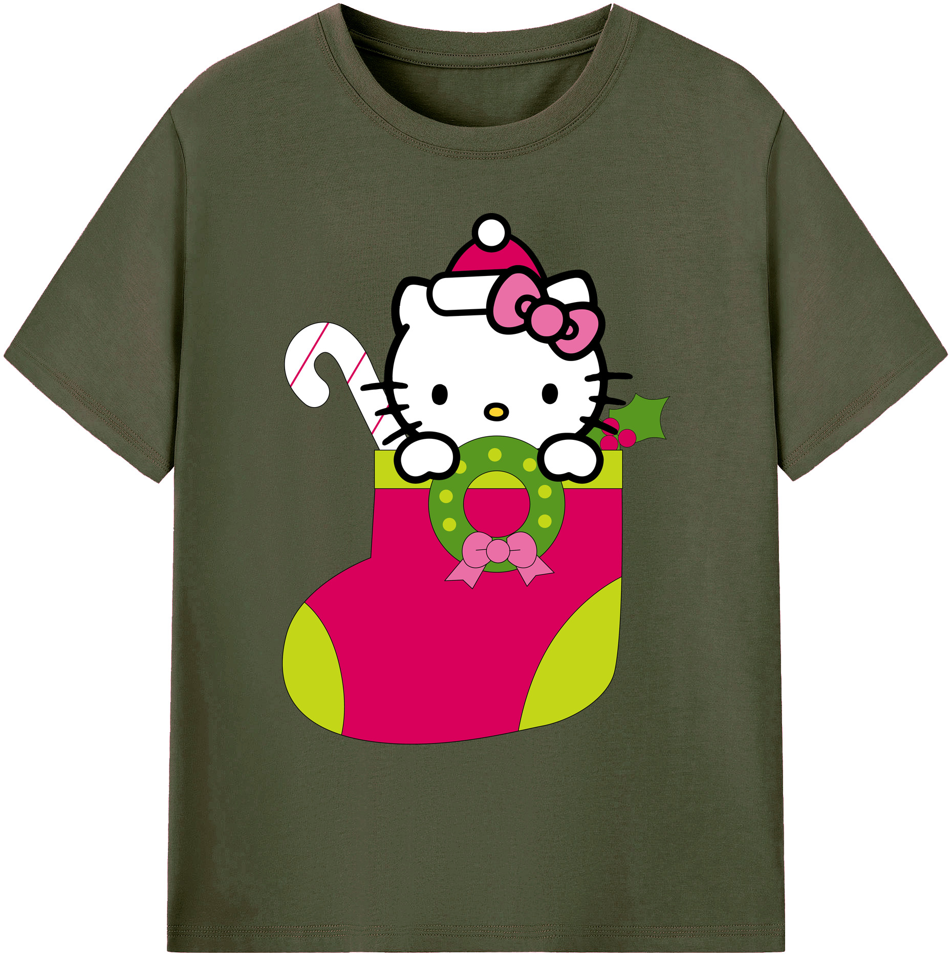 （画像用） Hello Kitty ハローキティ 綿100％ メンズ半袖Tシャツ｜肌触りやわらか＆通気性